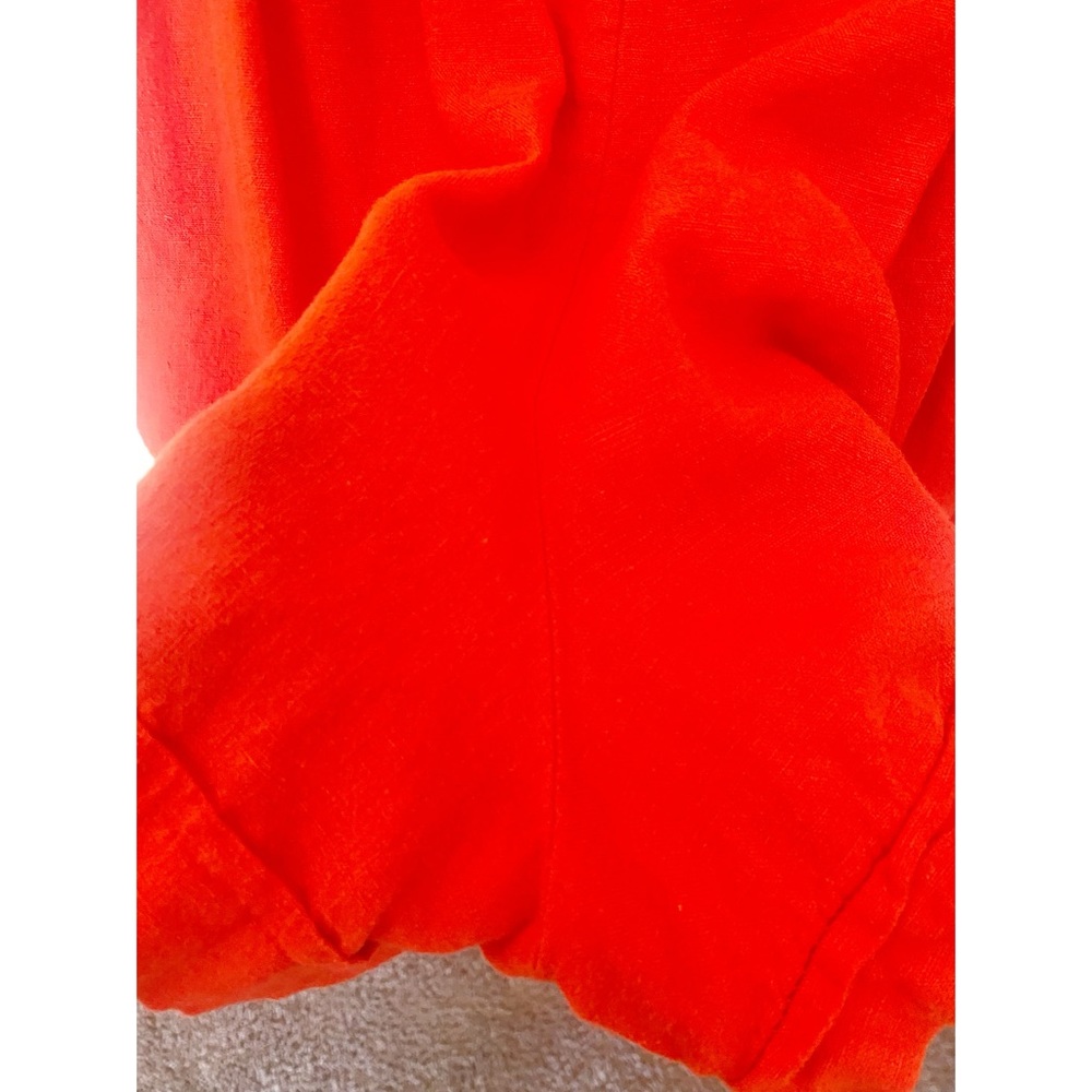 A New Day Orange Linen-Rayon Wrap Romper Dress XL - Picture 6 of 8